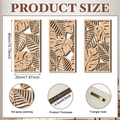 Dreiteiliges Wandbild-Set mit tropischen Blättern, 40x20cm groß, inklusive Aufhängung - Tropische Monstera & Palmblätter (Y24Y50942_Q)