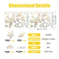Space theme holographic glass stickers set with 24pcs astronauts and rockets motifs - LS23029 Astronaut