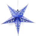 3D laser-cut blue paper star lantern with celestial patterns for holiday party decor - 60CM / Sky Blue