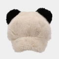 Dettaglio ravvicinato delle orecchie di panda in peluche e del morbido tessuto sintetico - Regolabile / Cachi