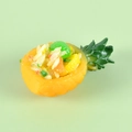 Modello di cibo giocattolo riso fritto all'ananas realistico con dettagli colorati - Riso fritto con mele