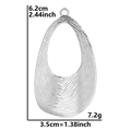 Edelstahlanhänger in Wassertropfenform mit Maßen von 6,2 cm Höhe und 3,5 cm Breite - Stahlfarbe