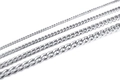 Catene cubane in acciaio inossidabile lucido in quattro larghezze per uomo e donna - 4.5mm*50cm / Color Acciaio