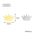 Accessoires couronne en acier inoxydable en finitions or et argent, taille 9mm x 14mm - Couronne / Acier