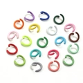 Kleurrijke gemengde DIY open buigringen in diverse tinten voor sieraden maken - 8mm*0.9mm/24g/Pakket (Buitendiameter * Draaddiameter) / Willekeurige Gemengde Kleuren (Open Ring)