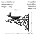 European vintage cast iron bird feeder wall mount with bird sculpture and scroll design - Raised Head Bird Feeder (8471)