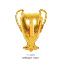 Golden champion trophy foil balloon for party decor 82x63cm with metallic finish - Large Trophy