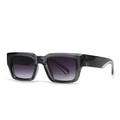 Modern square sunglasses with translucent dark gray frames and purple gradient lenses - C6 Grey Frame Grey Lens