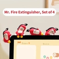Set of 4 creative red mini fire extinguisher figurines for monitor and car decoration - Set of 4 Fire Extinguisher Humans