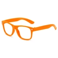 Klassische hellorangefarbene Kinderbrille im stilvollen Vollrand-Wellington-Design - Orange