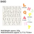 Stampo in silicone con lettere A-Z per decorazione torte e misure 11,7x11,7x0,9cm - Set Completo di 26 Lettere dell'Alfabeto / Grigio