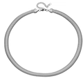 Collana a catena piatta a serpente in acciaio inossidabile argento stile minimalista - Collana a Catena di Serpente (N1232) / Color Acciaio