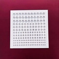 Self-adhesive white gradient size acrylic rhinestones for face and nail art DIY - 165Pcs Rhinestone White