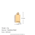 Thin Gold Bar Rectangular Pendant - Gold