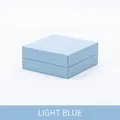 Sky blue square jewelry gift box for rings and charms with fine textured finish - 9*9*3.8cm / Aqua Blue