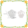 Easter bunny silicone mold with floral Easter text for DIY resin and plaster crafts - Flower Shape Insert 003
