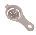 Manual egg white separator in beige wheat straw material with long hanging handle - Wheat Khaki