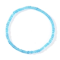 Bracelet fait main en perles bleu clair avec des perles de verre bleu ciel translucides - Bleu clair