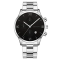 Black Dial Silver Hands Silver Band (Fork End)