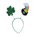 St. Patrick's Day headband with sparkling green shamrock and rainbow pot of gold decor - Rainbow Headband