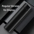 Matte black stainless steel vacuum flask in basic style without digital display - Standard Straight Series / Black
