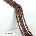 Polished 2x4mm Red Picasso Jasper spacer beads for DIY jewelry making with natural texture - 2x4mm Spacer Beads (Approx. 150 Beads/Strand) / Red Network Jasper