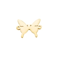Connettore a farfalla in metallo dorato lucido con fori per creazione gioielli fai da te - Farfalla 20.5*25mm / Oro