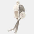 Dettagli delle orecchie di coniglio in peluche e fodera in pelliccia sintetica - 3-8 Anni / Grigio