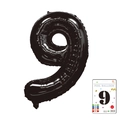 40 inch black number 9 aluminum foil balloon for birthday party and anniversary events - 40-inch Black 9-piece Cardboard Box