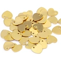 Golden heart-shaped stainless steel charms for DIY jewelry making and pendants - Gold Color Heart 13*14mm