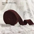 Nastro di lana marrone scuro 3cm per decorazioni natalizie e fai-da-te a mano - 3 cm di larghezza / 5 m di lunghezza / Caffè Scuro