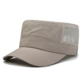 Ademende mesh outdoor vismut voor heren in khaki met platte bovenkant zonnekap - Verstelbaar / Khaki