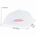 White mesh food cover tent with 17in base and 9in height for dining table - 17 inch 43*43cm / White