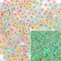 Luminous heart acrylic beads for DIY jewelry making with glowing effect in the dark - Heart Glow Translucent & Colorful