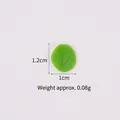 Hojas en miniatura de resina verde para manualidades y decoración DIY, 1,2 cm - Hoja de menta verde claro-1.2cm