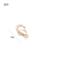 Cierre de mosquetón de 14mm en oro rosa para collares y pulseras manualidades DIY - 14mm (14#) / Oro KC
