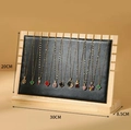 Large Size Black PU Leather (Pine Wood Necklace Board)