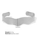Adjustable silver wavy stainless steel cuff bracelet with brushed texture 16.9mm width - Silver (SZ60 Wave Style)
