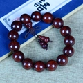 Handcrafted red sandalwood prayer beads with traditional Chinese knot and wood texture - Premium Accessory Style / 15mm*15 Beads