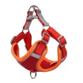 Adjustable red mesh dog harness with reflective strips and metal D-ring, leash not included - Size S (Recommended 3-6 lbs) / Red Harness Only (No Leash)