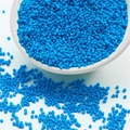 DIY handmade craft supplies featuring 2mm bright blue glass tube beads for jewelry making - Dark Blue