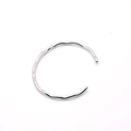 Brazalete plateado minimalista con ondas, textura de metal fluido y acabado pulido fino - Estilo 3 Patrón De Ondas-Color Acero