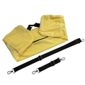 Sac de voyage jaune en polaire pour animaux avec sangles noires et mousquetons - Ensemble Jaune / 96*18cm