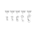 Silver S925 lobster clasp collection with double rings in sizes 8mm to 16mm - 8mm Double Ring / Silver