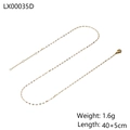 Detailansicht der goldenen Schlangenkette aus Titanstahl mit Karabinerverschluss - LX00035D