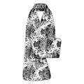Bavoir imperméable pour adultes avec motif floral et sa pochette de rangement assortie - Fleurs Élégantes B01