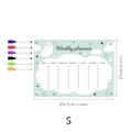 Detail view of S-size acrylic weekly planner set with 6 markers and bear design - TYU097 Small Polar Bear (With 6 Pens)