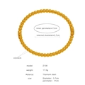 Titanium steel golden beaded bangle with invisible clasp closure, model Z138 for women - Z138 Gold Color Round Bead Bangle