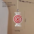 Rot-weißer Harz-Zuckerstangen-Anhänger mit Spiralmuster für die Weihnachtsbaumdekoration - Stil B