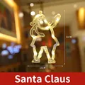 LED Santa Claus suction cup light with warm white glow for Christmas window decoration - Santa Claus